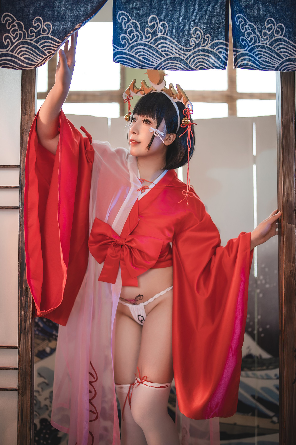 Cosplay-小容仔咕咕咕-黑兽巫女辉夜-04-09