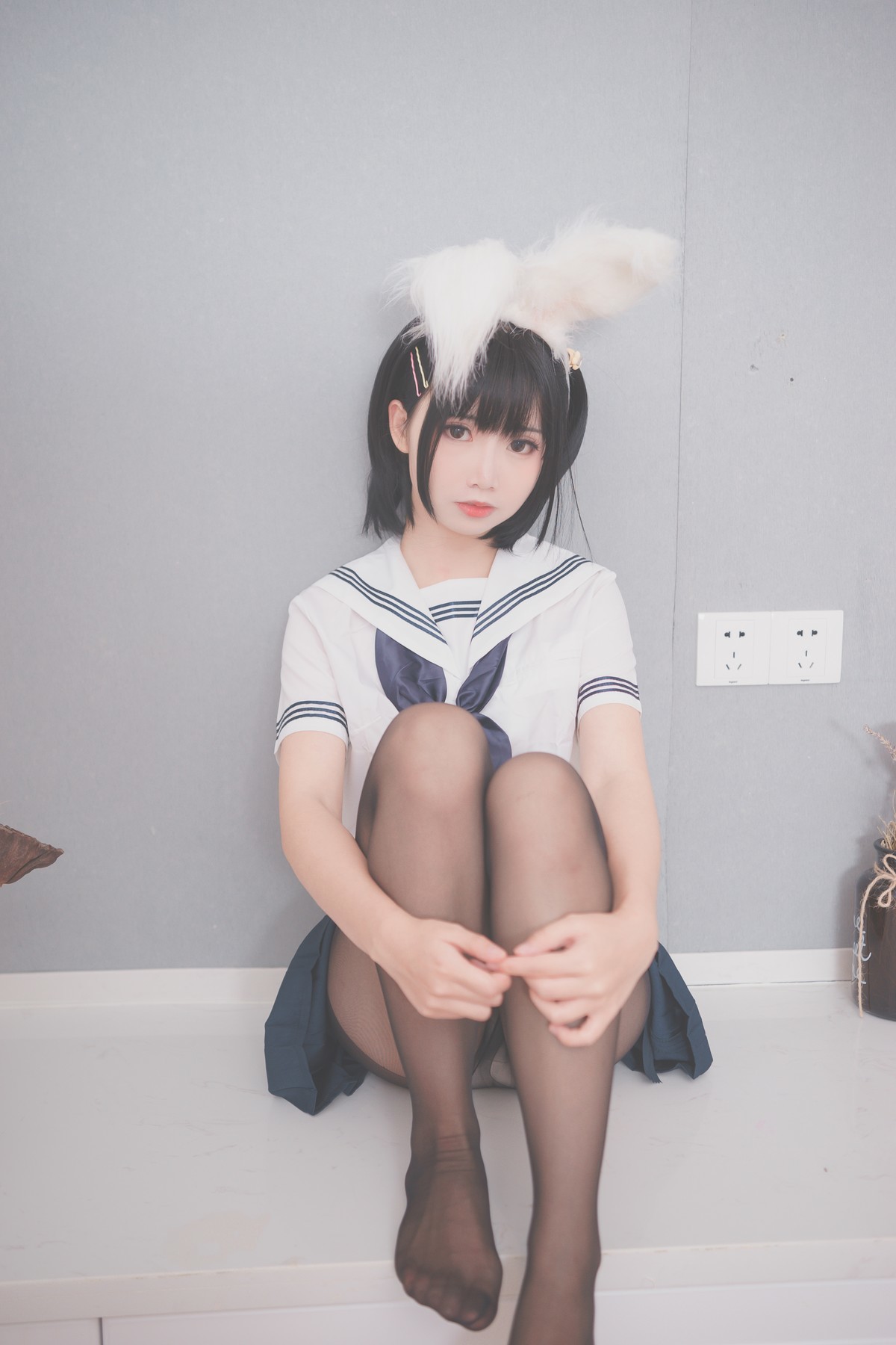 Cosplay-面饼仙儿-面饼兔耳jk-08-10