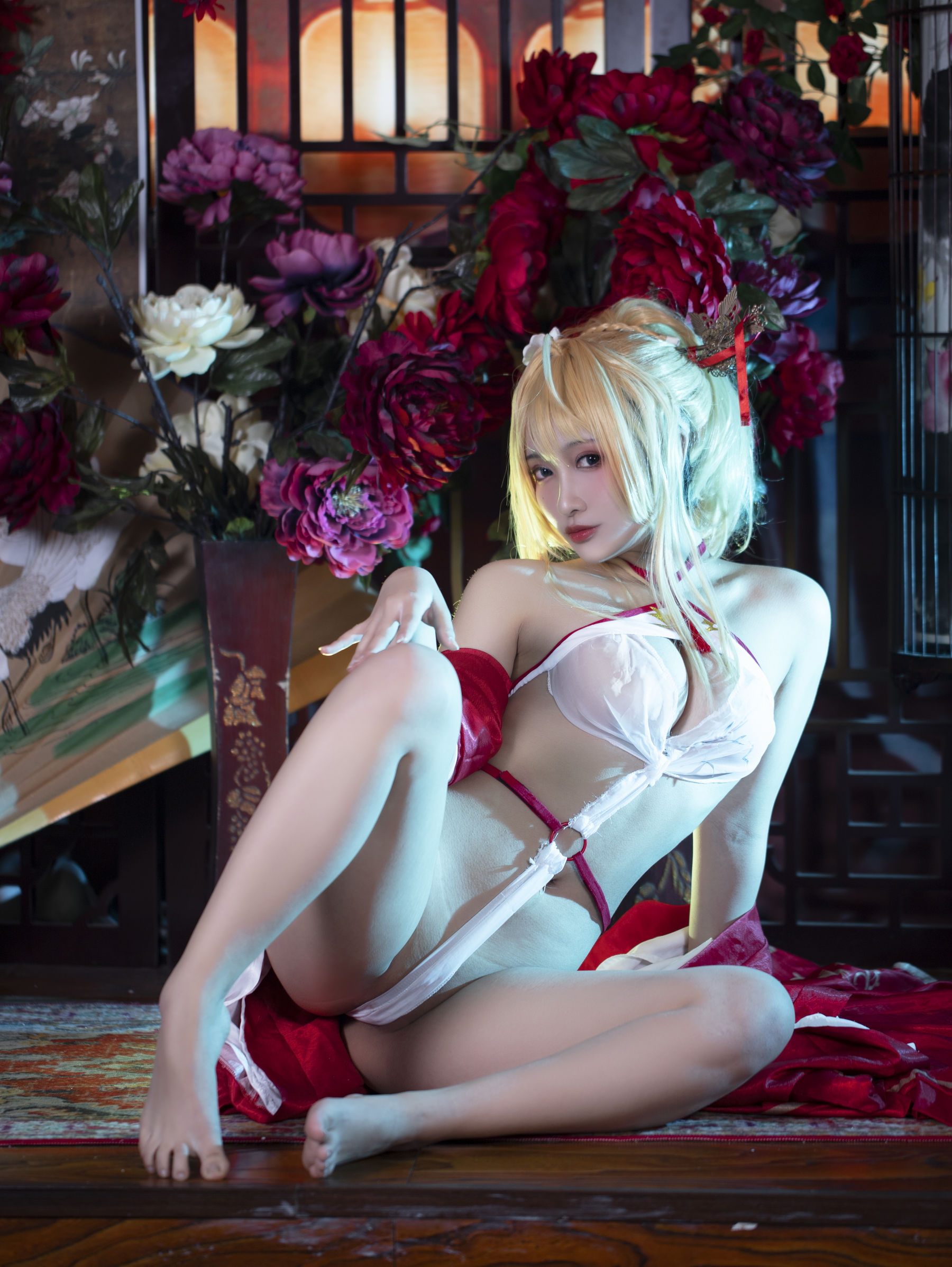 福利COS-动漫博主洛璃LoLiSAMA---光荣凉夜香雪-03-24