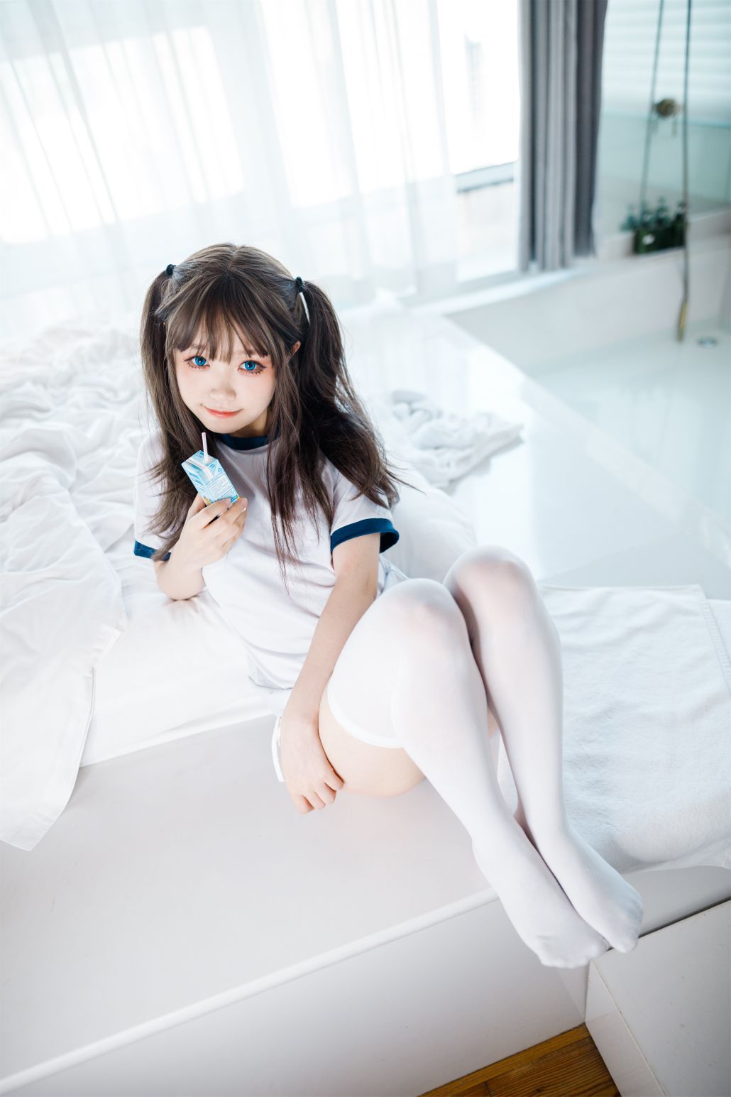 神沢永莉-半双马尾体操服大腿袜-68P-211MB-01-08