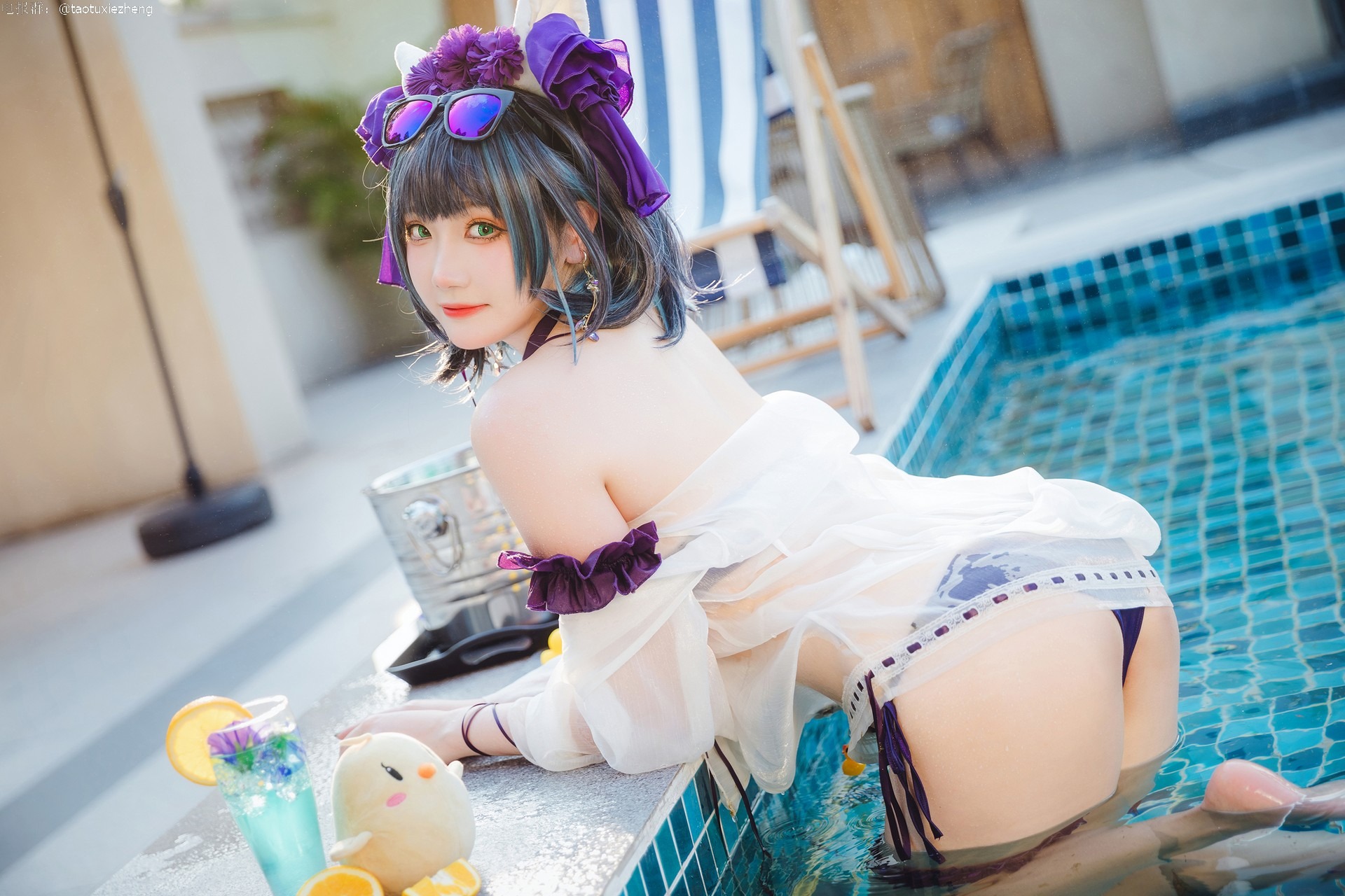 瓜希酱-柴郡泳装-32P-102MB-06-03