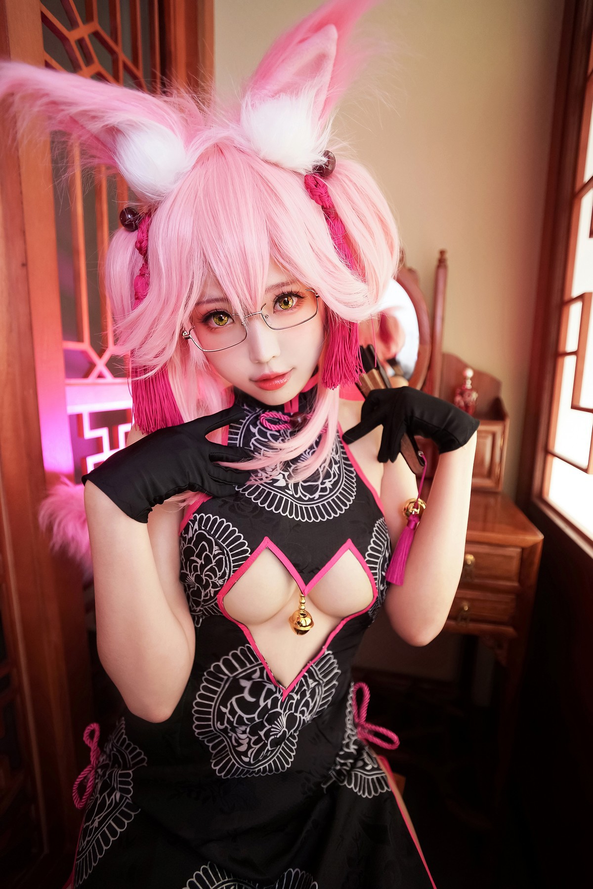 Cosplay-ElyEE子-玉藻前旗袍-04-12