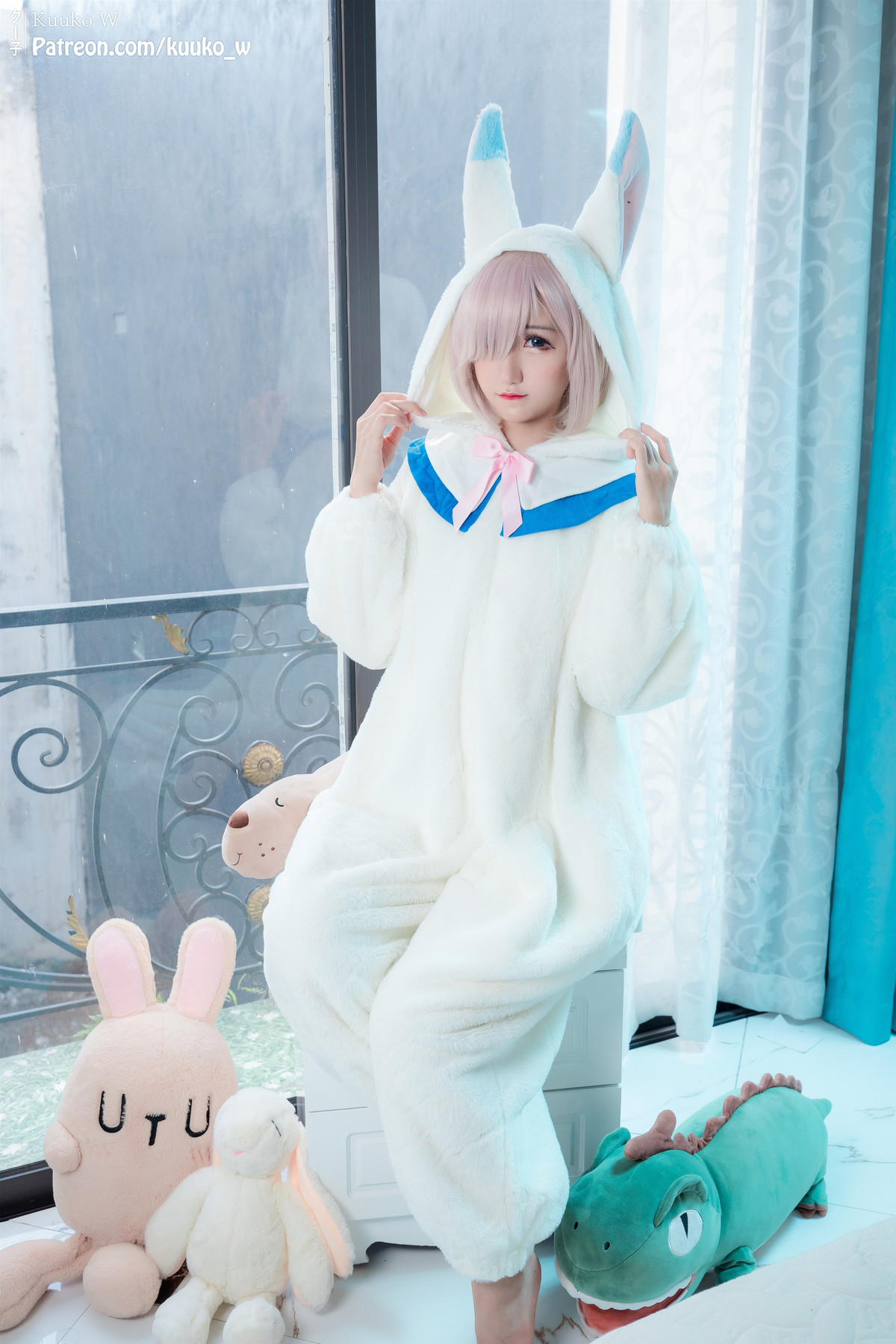 Cosplay-KuukoW-クー子-Mashu-Kyrielight-Kigurumi-Pajama-05-12
