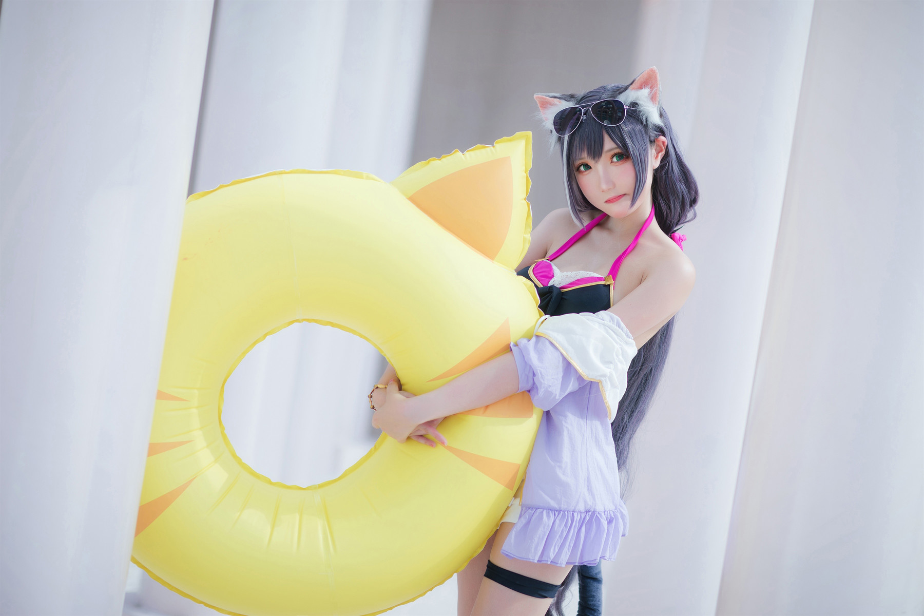 Cosplay-瓜希酱-公主连结-凯露夏日-Kyaru-04-13