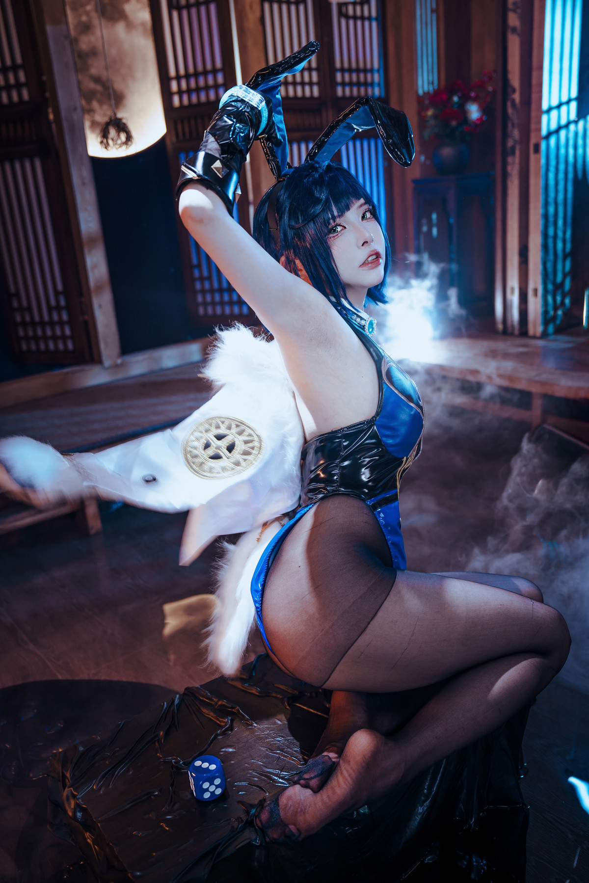 Cosplay-夏小秋秋秋-夜兰-兔女郎-Set02-02-01