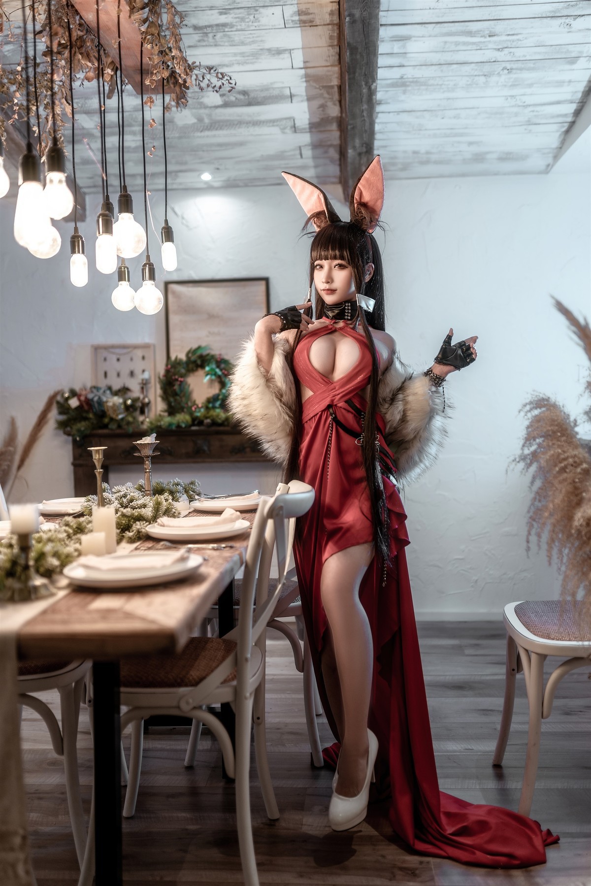 Cosplay-蠢沫沫Chunmomo-Akagi-Ruby-Laced-10-16